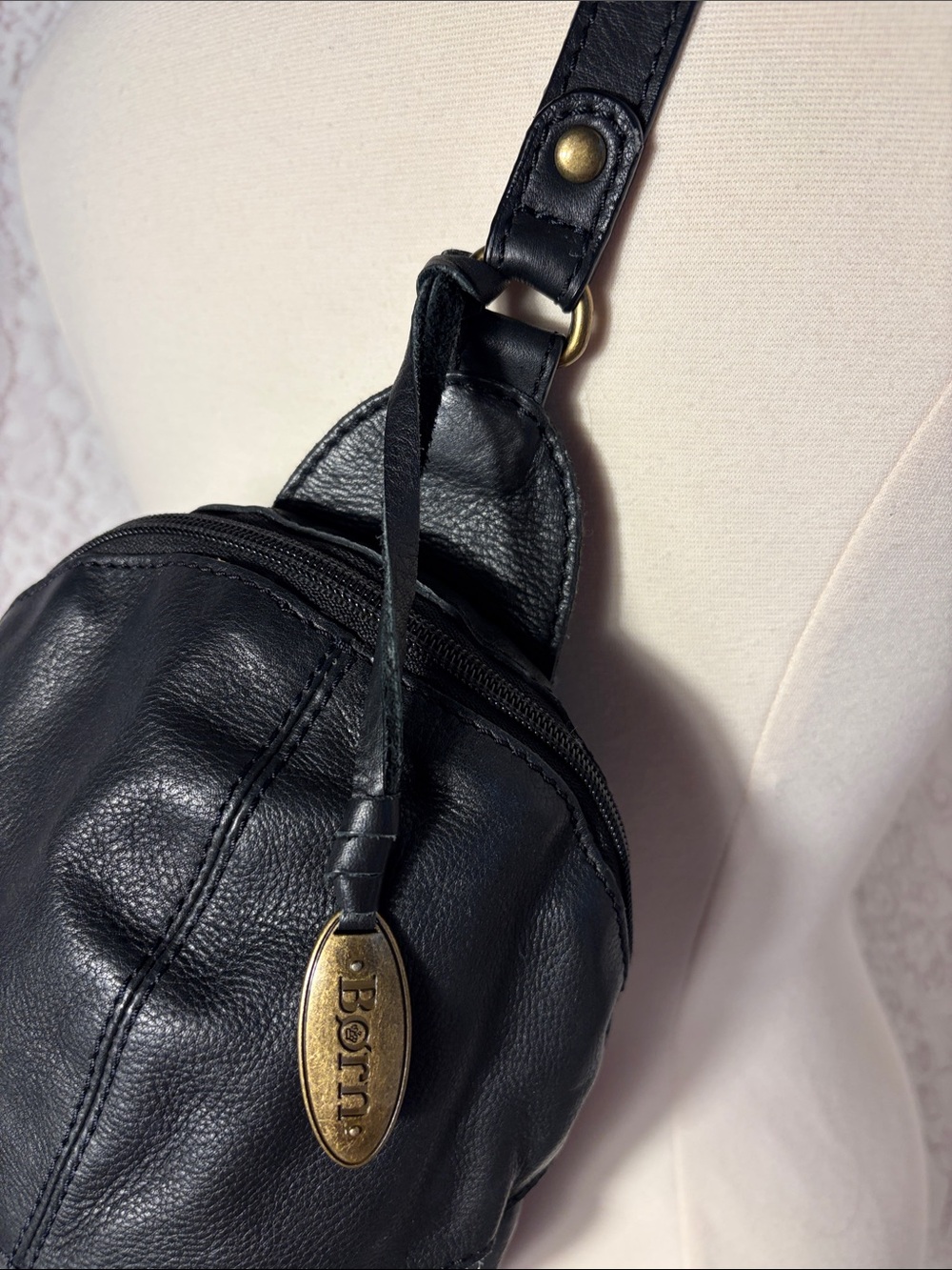 Born Black Leather Sling Bag - Picture 3 of 11